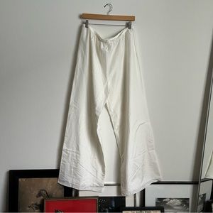 The Row Andres cotton and silk-blend poplin wide-leg pants